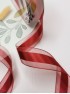 Лента органза с атласной вставкой посередине 2,5см. (бордовый)
