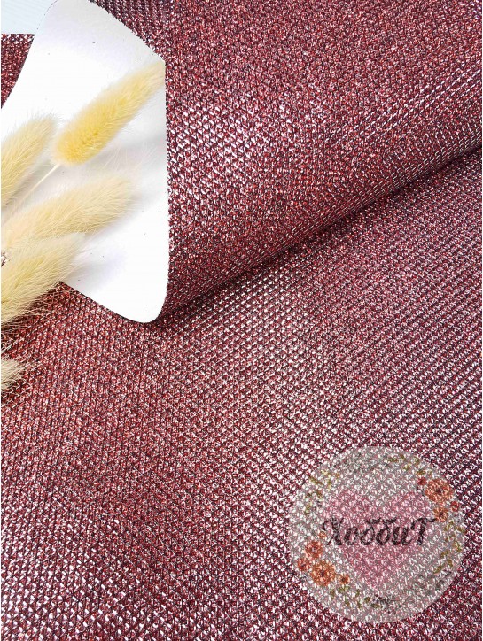 Кожзам "Змеиная чешуя" МТ 20*30см. (красный)