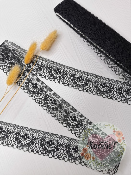 Кружево 3,7см (черный)