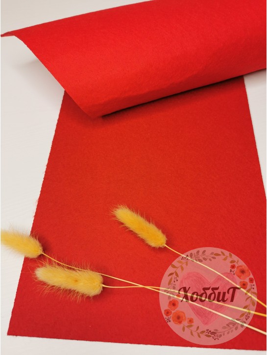 Фетр жесткий 2мм. (красный), 20*30см.