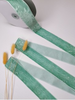 Лента бархатная 4см. (мятный)