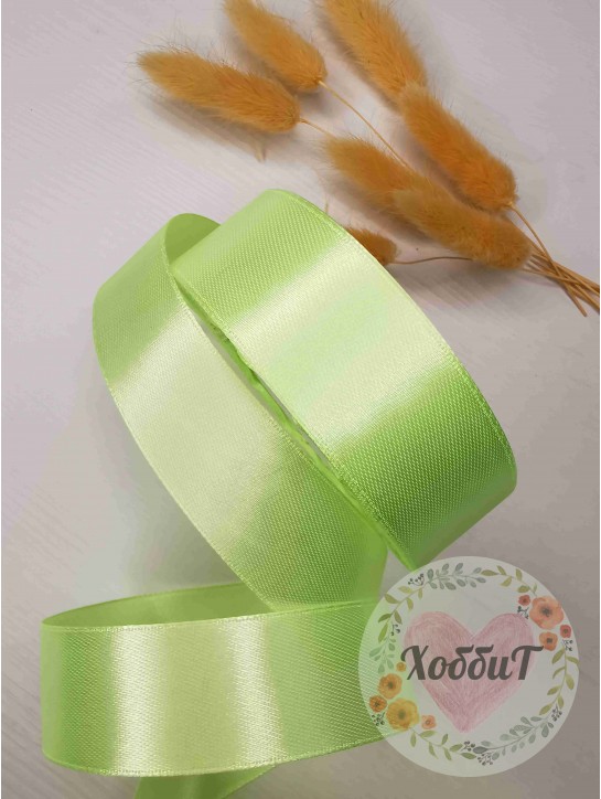 Лента атласная 2,5см. (салатовый) №051