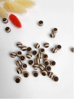 Бусинки 12мм "Полоски" (мультиколор) №6, 10штук