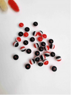 Бусинки 12мм "Полоски" (мультиколор) №1, 10штук