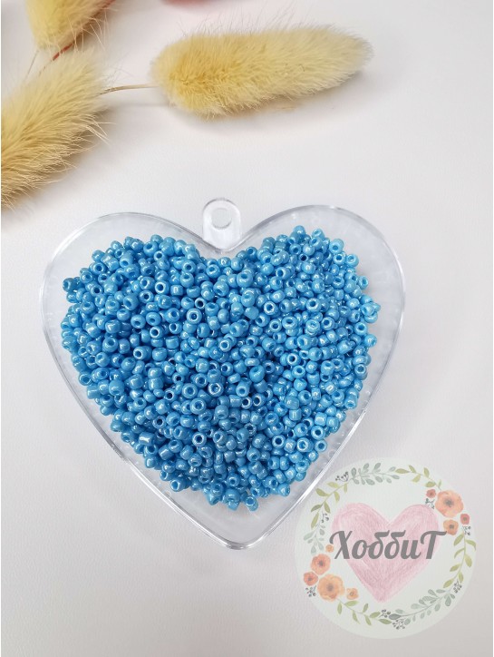 Бисер 12/0 (голубой 123), упаковка 10гр.