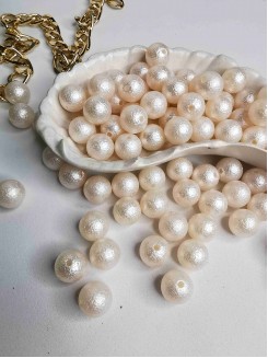 Бусины матовые 12мм (айвори), 20 грамм