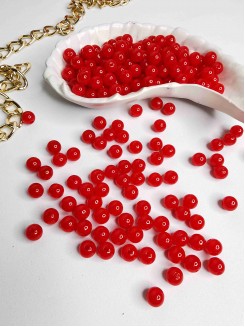 Бусинки 8мм (бордовый)