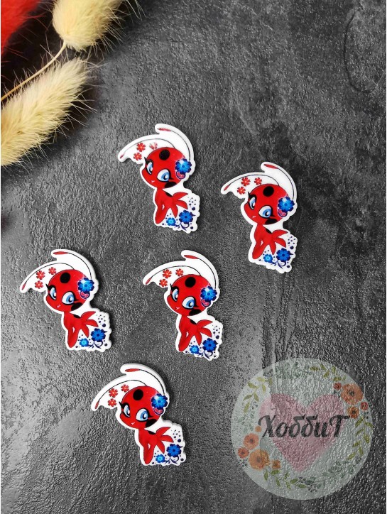 Кабошон-вырубка "Тикки. Мультик" 2,2*4см. №13