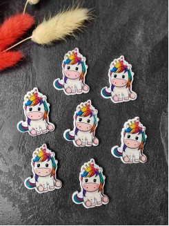 Кабошон-вырубка "Единорог в короне" 2,8*3,5см. №2