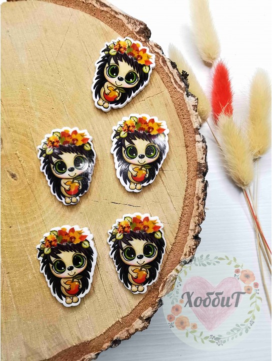 Кабошон-вырубка "Ежик" №4