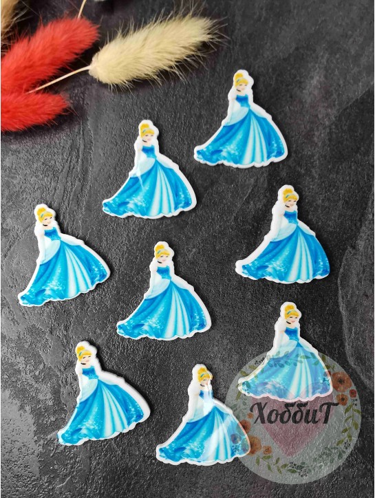 Кабошон-вырубка "Золушка в длинном платье" 3,5*3,7см. №7