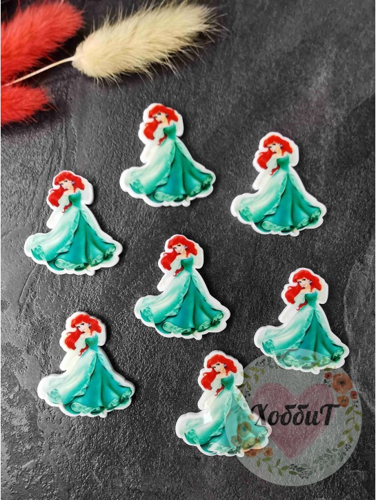 Кабошон-вырубка "Ариель принцесса" 3,3*3,7см. №11