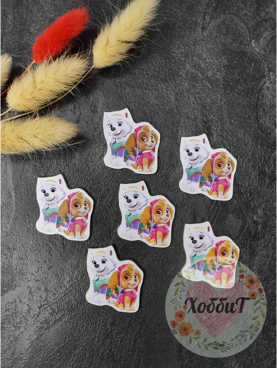 Кабошон-вырубка "Эверест/Скай, глазки 3D" 3,3*3,1см. №19