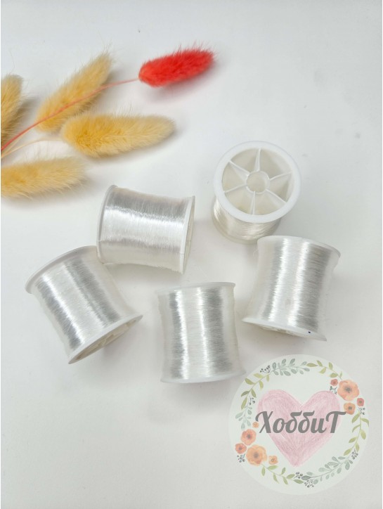 Мононить-леска, диаметр 0,15мм, 100метров (белый)