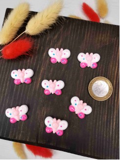Кабошон "Бабочка" 2,3*1,5см. (белый)