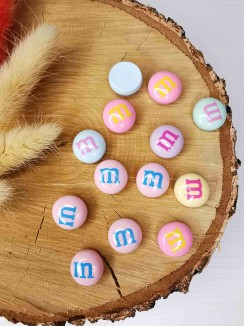 Кабошон "M&Mдэнс" 1,5см (мультиколор)
