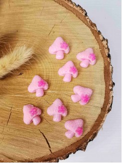 Кабошон "Грибок" 2*1,9см (розовый)