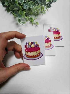 Бирка "Happy Birthday" 5*7см