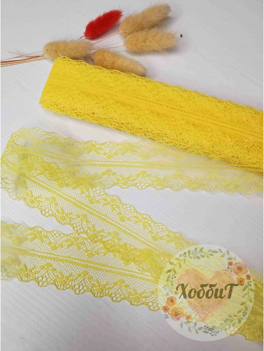 Кружево-капрон 4см (желтый)