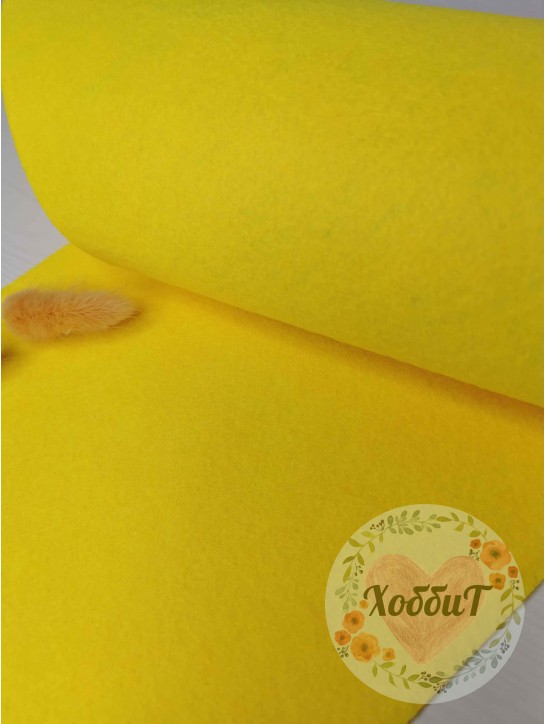 Фетр мягкий 1мм. (желтый), 21*29,5см.