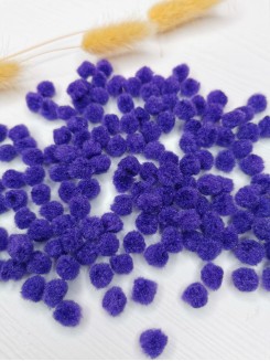 Помпоны 1,5cм. (сиреневый), упаковка 30 штук