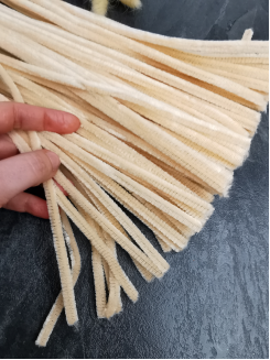 Проволока синельная пушистая, 30см. (бежевый)