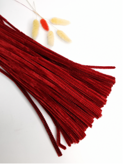Проволока синельная пушистая, 30см. (бордовый)