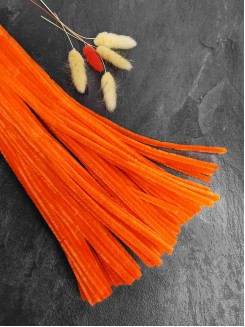 Проволока синельная фигурная, 30см. (ярко-оранжевый)