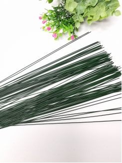 Проволока флористическая зеленая 0,7мм, длина 40см (зеленый), 10штук