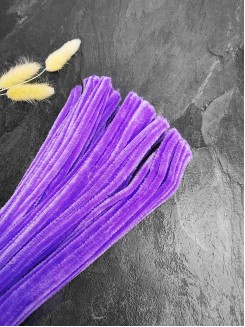 Проволока синельная пушистая, 30см. (сиреневый)