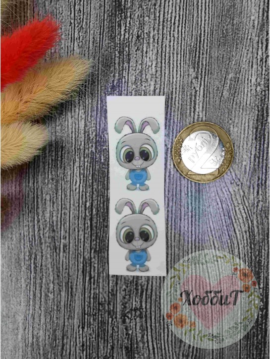 Термонаклейки цветные для бантиков №3, 1 пара