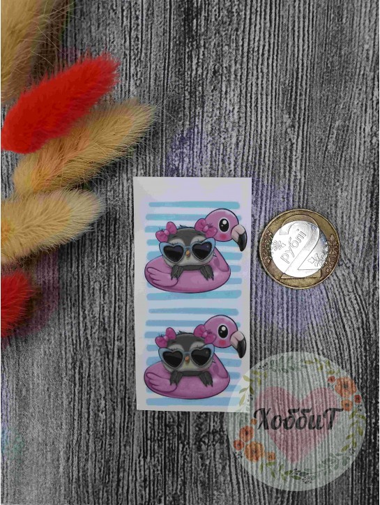 Термонаклейки цветные для бантиков №44, 1 пара