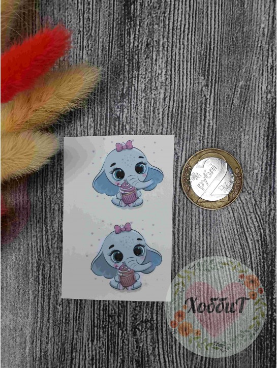 Термонаклейки цветные для бантиков №46, 1 пара