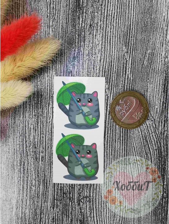 Термонаклейки цветные для бантиков №54, 1 пара