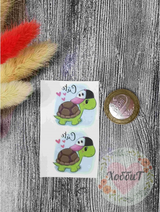 Термонаклейки цветные для бантиков №57, 1 пара