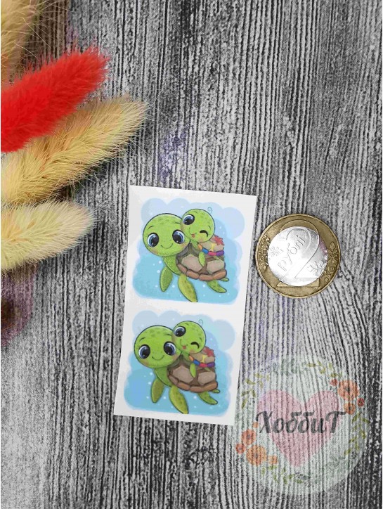 Термонаклейки цветные для бантиков №7, 1 пара