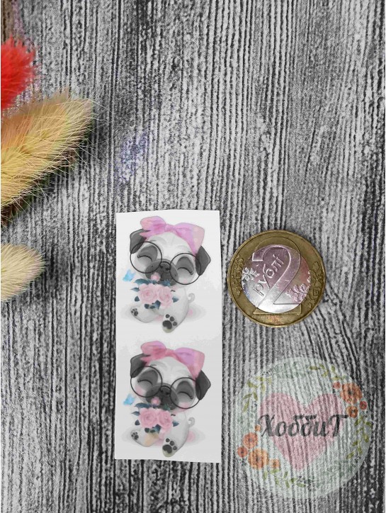 Термонаклейки цветные для бантиков №62, 1 пара