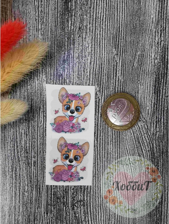 Термонаклейки цветные для бантиков №66, 1 пара