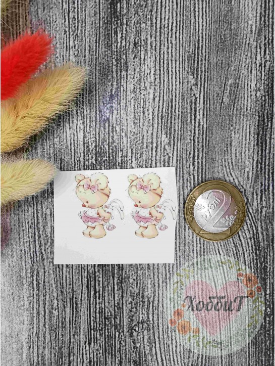 Термонаклейки цветные для бантиков №67, 1 пара