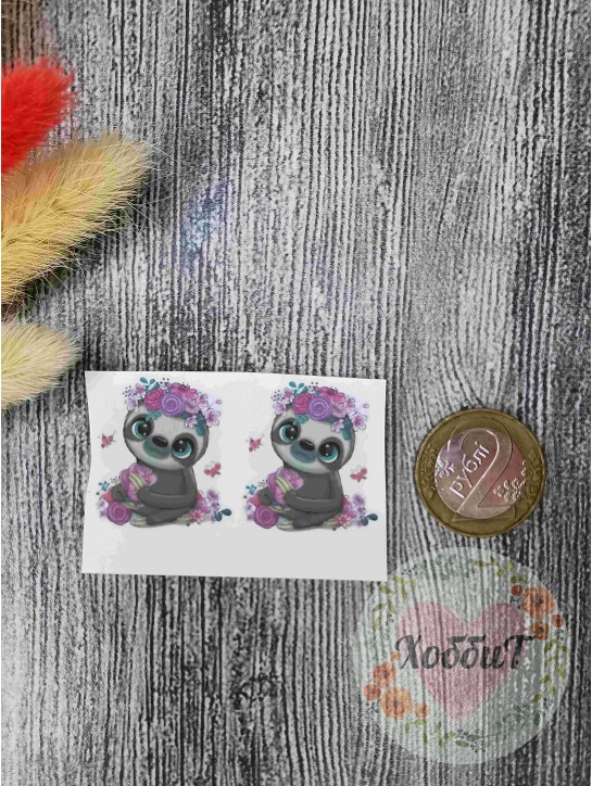 Термонаклейки цветные для бантиков №71, 1 пара