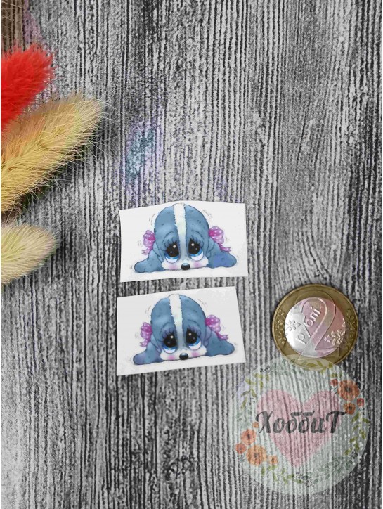 Термонаклейки цветные для бантиков №72, 1 пара