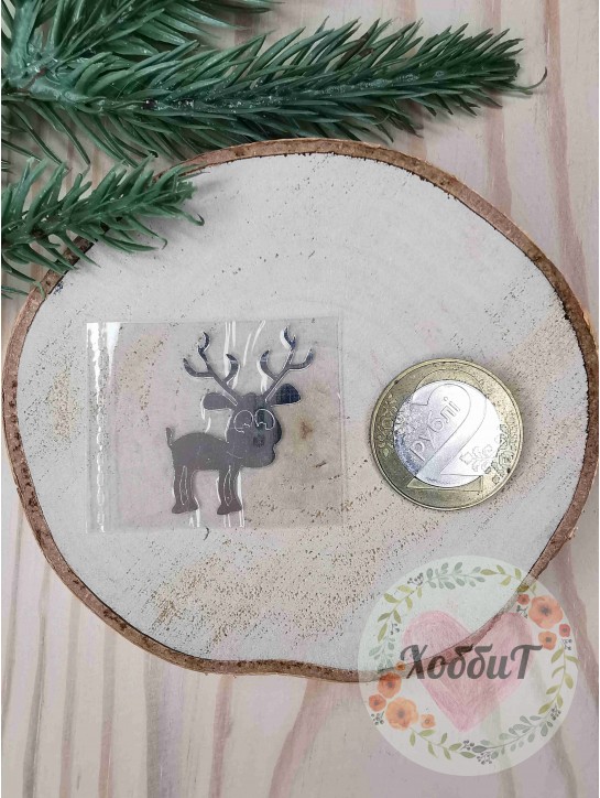 Наклейки из термотрансферной пленки для бантиков №9, 1 пара