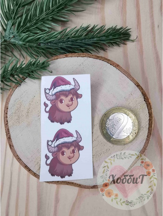 Термонаклейки цветные для бантиков №49, 1 пара