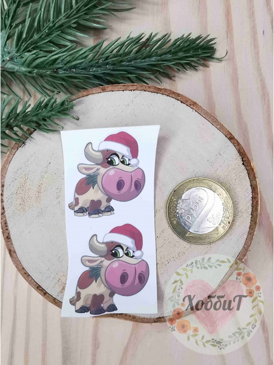 Термонаклейки цветные для бантиков №53, 1 пара