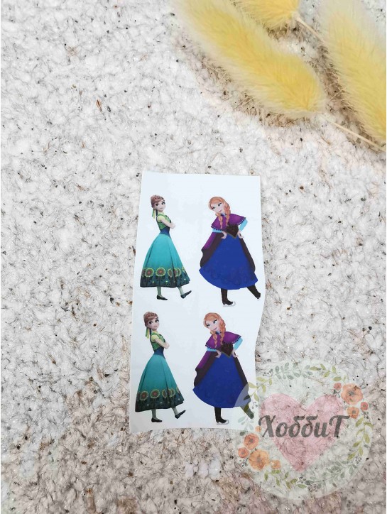 Термонаклейки цветные для бантиков №4, 2 пары