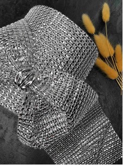 Тесьма-обманка ширина 11,5см. (серебро), 50см.