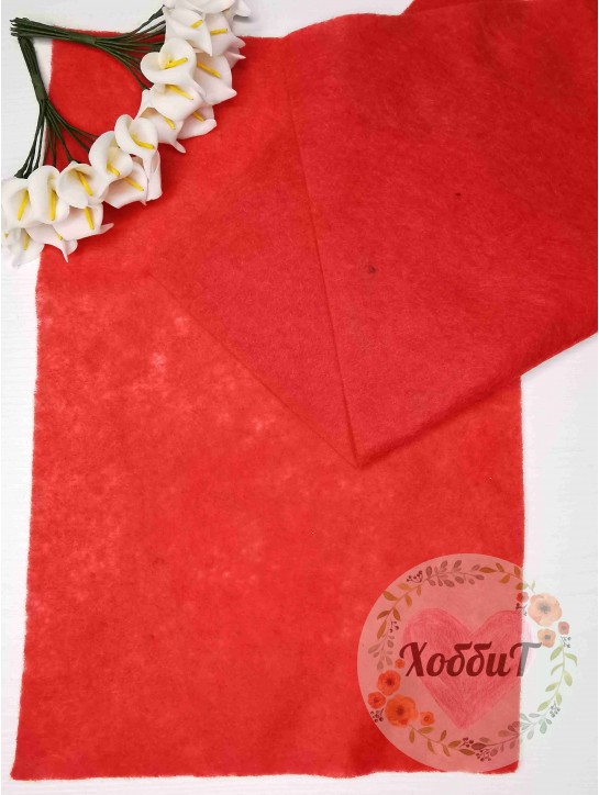 Фетр мягкий 1мм. (алый), 20*30см.