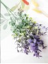 Веточка "Куст декоративный" 30см (зеленый/сиреневый)