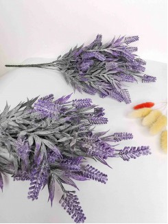Ветка декоративная "Букет Лаванда леди люкс" 35см (сиреневый)