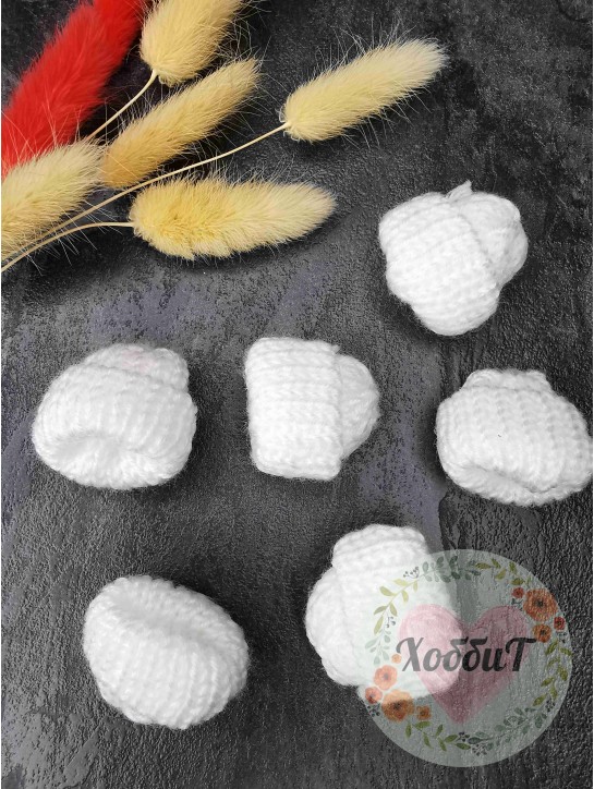 Шапочка декоративная 3,5*3,5см. (белый)